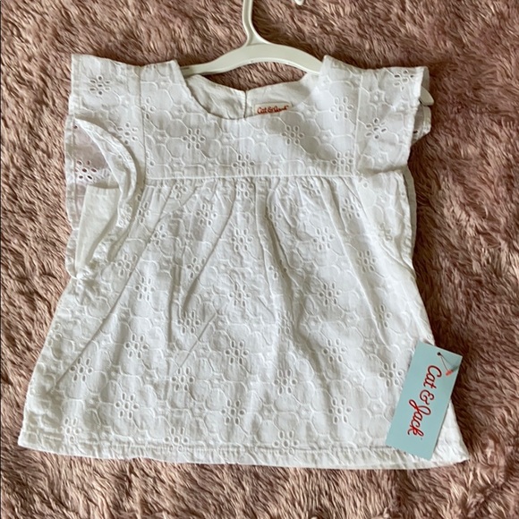 Brand New White Cat & Jack Peplum Top